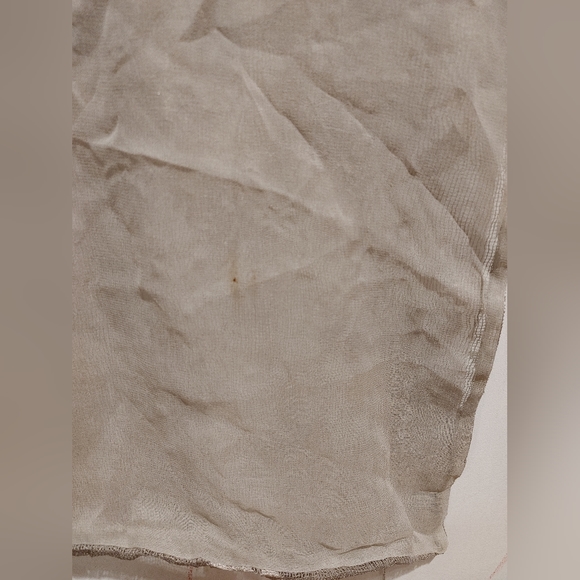 Cynthia Rose tan sequin and beaded scarf - Picture 2 of 6